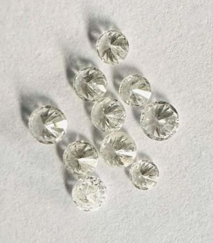 White Round Polished Diamond Test